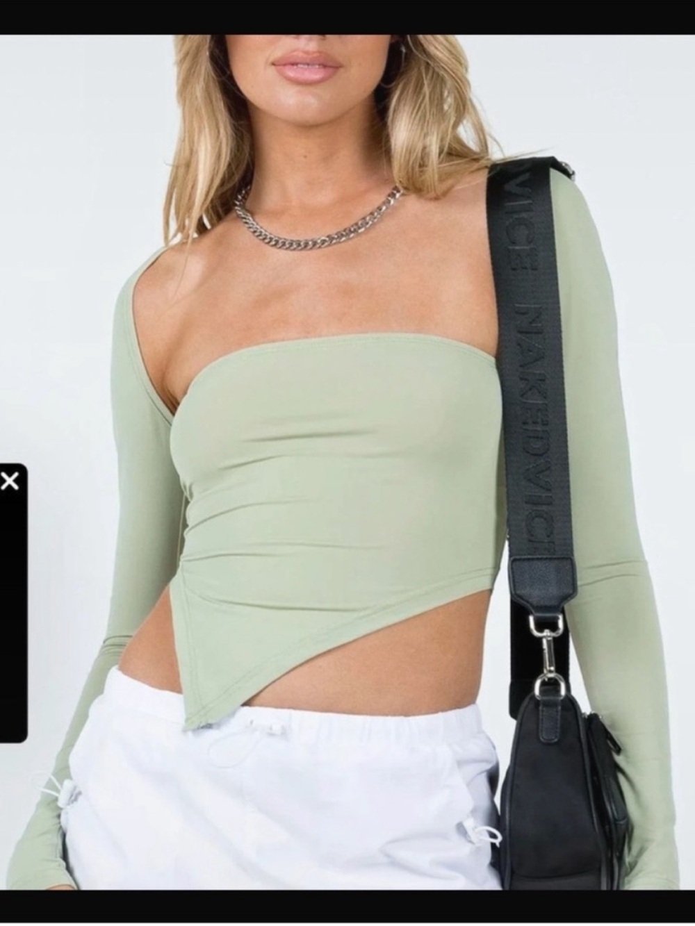 Princess Polly Koslo Bolero Top Sage 2 Pc Set Crop Tube Top Size 2 NWT